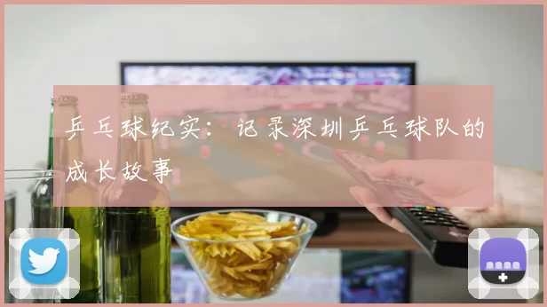 乒乓球纪实：记录深圳乒乓球队的成长故事